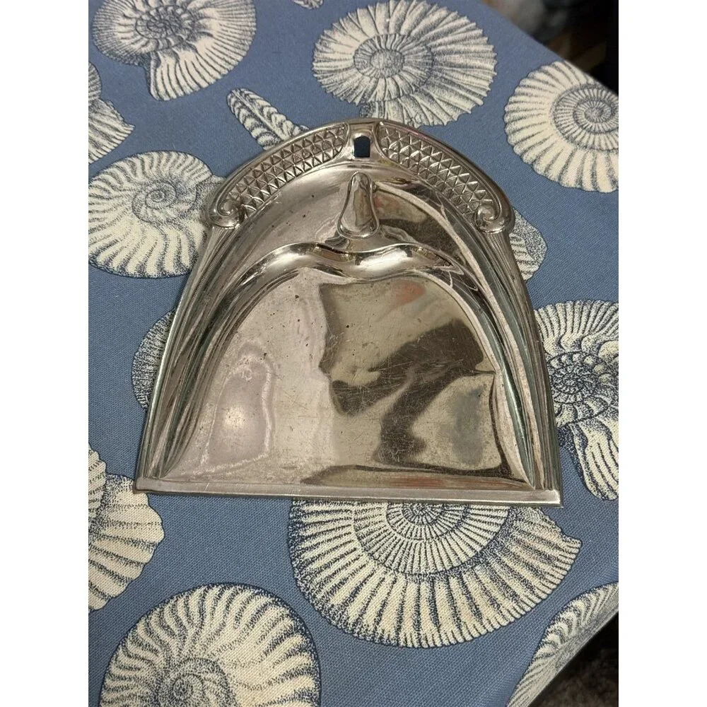 Vintage Art Deco Metal Crumb Catcher Tray Silent Butler Chrome